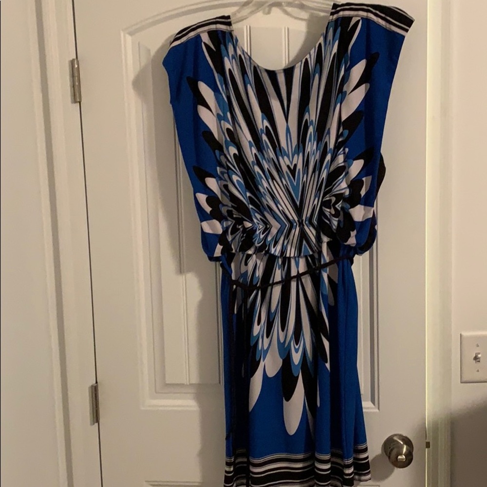 Black, Blue and White dress